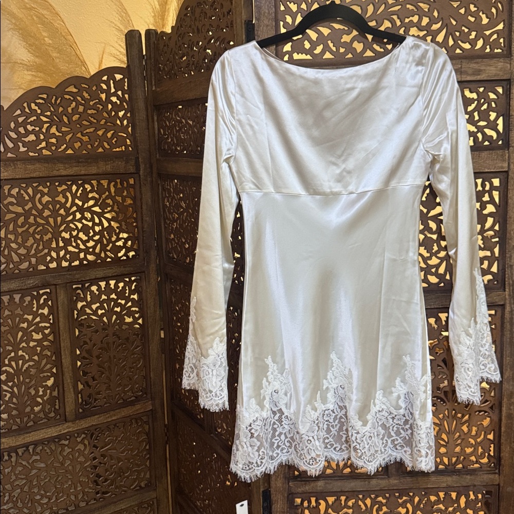 Reformation Blanche White Silk Mini Dress - Picture 5 of 5